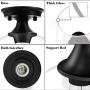 Semi Flush Mount Ceiling Light, Modern Light Fixture Industrial Flush Mount Ceiling Light with Clear Glass for Bedroom Hallway Dining Room Bathroom Passway (Black)