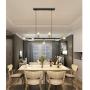Kitchen Island Lighting 7-Light Modern Linear Pendant Light with Antique Brass Socket Finish Chandelier Light Fixtures for Dinning Room Living Room