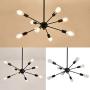 8-Lights Sputnik Chandeliers，Modern Ceiling Light Fixture，Black Chandelier for Living Room Kitchen Island Dining Room Bedroom Farmhouse