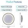 SviDau 12 Inch Dimmable Flush Mount Ceiling Light Fixture with Remote Control, 36W 3000K-6500K Color Changing LED Ceiling Light for Bedroom Kitchen Hallway Closet Room