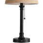 Oneach Table Lamps Set of 2 USB for Living Room Bedroom Office Rustic 19.75'' Bedside Desk Lamps Nightstand Lamp Metal Gold Modern Reading Lamp Black Pull Chain