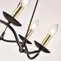 Maxax Chandelier 6-Light Farmhouse Kitchen Island Pendant Lighting fixtures for Dining Room Bathroom Bedroom Living Room, Black&Gold Finish (6 Lights)