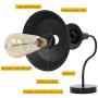 HAITRAL Plug in Wall Lamps Set of 2- Farmhouse Wall Sconces with Plug in Cord and Buttun Switch, Industrial Wall Light Fixtures Plug in for Bedroom, Living Room, Farmhouse, Bathroom Vanity-Black