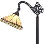 Capulina Tiffany Floor Lights, Mission Style Tiffany Floor Lamps for Reading, Stained Glass Arc Floor Lamp, Tiffany Pole Lamp, Tiffany Style Floor Reading Lamp (Tall: 61.4 x H22 inches)