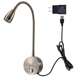 Bedside Reading Lights, Head Adjustable Minimalist LED Bed Reading Lamp, Dimmable Touch Switch Bedside Lamp for Bedroom Living Room Office, Reading Lights for Bed headboard