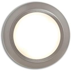 Hamilton Hills New Round Flush Mount Thin Ceiling Light |  LED Disc Shaped Thinnest Round Dimmable Lighting Fixture | Direct Wire Lights No Drywall Work Required 4000K Cool Light 5.5'' Brushed Nickel