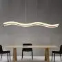 Modern LED Pendant Lighting with Remote Control, Acrylic Ceiling Lighting Fixture, Adjustable Height Chandeliers Hanging Light for Bedroom Living Room Dining Room Kitchen Island,120cm