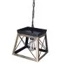 Ncmoyin Rustic Farmhouse Chandeliers,Pendant Light for Dining Room Hanging Ceiling Light Fixture,Black with Gold