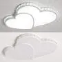 Gdrasuya10 110V Crystal Modern Heart-Shaped Design Ceiling Lamp, Crystal Flush Mount Ceiling Light for Living Room Bedroom, Cool White
