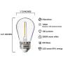 24-Pack LED S14 Replacement Edison Bulbs,ALAMPEVER Vintage Style,2200K Warm White Outdoor Waterproof 1W LED String Bulb,E26 Medium Base,CRI80,100LM,Non-Dimmable