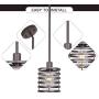 VINLUZ One Light Indoor Mini Pendant Lighting Oil Rubbed Bronze Chandeliers Industrial Farmhouse Ceiling Light Fixtures Hanging for Kitchen Dining Room