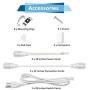 SHOPLED 4FT LED Shop Light for Garage, 36W, 4680LM, 6000K, Cool White, V Shape, No Ballast, T8 Integrated Fixture for Ceiling, Under Cabinet, Basement, Cooler Lighting, Plug and Play 4 Pack