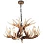 EFFORTINC Vintage Style Resin Deer Horn Antler Chandeliers,4 Lights(Bulbs Not Included)