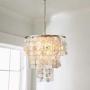 Saint Mossi 1-Light Morden Chandelier Capiz Pendant Lighting Fixture Coastal Style Hanging Ceiling Lighting for Dining Living Room Bedroom White Kitchen Island Saint Mossi 1-Light Morden Chandelier Capiz Pendant Lighting Fixture Coastal Style Hanging Ceiling Lighting for Dining Living Room Bedroom White Kitchen Island