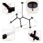 Weesalife DIY Modern Chandelier 10-Lights, Matte Black Pendant Light, Adjustable Sputnik Lamp, Industrial Style, for Dining Room, Living Room, Kitchen Island, Farmhouse, Hotel, Cafe