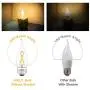 AIELIT CA10 E26 LED Candelabra Bulb 25 Watt Equivalent, Dimmable (0 - 100%), Warm White 2700K, 2W Vintage Filament Candle Light Bulbs for Hallway Entryway Porch Chandelier Pendant Lights, 4-Pack