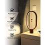 ALLOCACOC Heng Balance Lamp - Ellipse Magnetic Mid-air Switch USB Powered LED Lamp, Warm Eye-Care LED Lamp, Table Lamp, Decoration for Bedroom, Living Room, Dining Room and Office (Black)