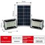 Solar spot Lights Outdoor, Outdoor Solar Safety Light from Dusk to Dawn, with 1200LM Remote Control, Used in courtyards, Gardens, Roads, Arenas, Courts