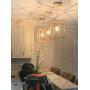 Modern Industrial Pendant Light Retro Loft Design Lantern Farmhouse Chandelier for Kitchen Island Dining Room Bedroom Foyer (Gold)