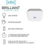 Brilliant Evolution Wireless Motion Sensor LED Ceiling Light | LED Closet Light | Indoor Motion Sensor Light | Outdoor Light | Cordless Battery Operated Light | Garage Light | Waterproof Shower Light