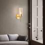 NOXARTE Modern Wall Light Indoor Brass Sconce Fixture for Bathroom Bedroom Living Room W4.7'' x H15''