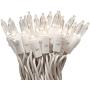612 Vermont 100 White LED Christmas Lights on a White Wire Cord, UL Approved for Indoor and Outdoor Use, Lighted Length 18.5 Feet, Total Length 20.8 Feet, Connect Up to 27 Sets End to End