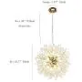 Chandelier Fireworks Pendant Lighting Modern LED Stainless Steel Crystal Ceiling Light Fixtures for Dining Room Bathroom Bedroom Livingroom, Dia 19.7 inch, 9-Light