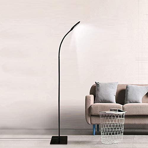 LED Floor Lamp Modern Reading Standing Lamp Dimmable Gooseneck Floor Lamp, 3 Color Temperatures & 5 Level Brightness, Long Lifespan High Lumens Touch Control Floor Light for Living Room Bedroom Office