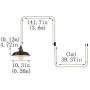 HLJOY Lighting, 1-Light, Oil Rubbed Bronze Industrial Ceiling Hemp Rope Barn Pendant Light with Light-Adjustable Switch Plug in for Kitchen Island,Dining Room