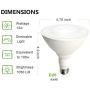 Par38 Led Flood Outdoor Light Bulb, 3000K Warm White, 100W Equivalent (13 Watt), 1050 Lumens,E26 Base, 2 Pack