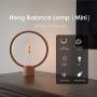 ALLOCACOC Heng Balance Lamp - Ellipse Magnetic Mid-air Switch USB Powered LED Lamp, Warm Eye-Care LED Lamp, Table Lamp, Decoration for Bedroom, Living Room, Dining Room and Office (Round Wood)