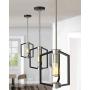 Zeyu Kitchen Pendant Light, 1-Light Industrial Hanging Light Fixture for Dining Room, Black and Satin Nickel Finish, ZJF14 M1L SN+BK