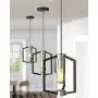 Zeyu Kitchen Pendant Light, 1-Light Industrial Hanging Light Fixture for Dining Room, Black and Satin Nickel Finish, ZJF14 M1L SN+BK