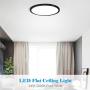 LED Flush Mount Ceiling Light, 12 Inch Round 24W 3200LM Ceiling Light Fixture, 240W Equivalent Ceiling Lamps for Bedroom, Living Room, Kitchen, Dining Room, 5000K Pure White