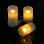 Antizer Flameless Candles 4'' 5'' 6'' Set of 3 Ivory Dripless Real Wax Pillars Include Realistic Dancing LED Flames and 10-Key Remote Control with 24-Hour Timer Function 400+ Hours by 2 AA Batteries