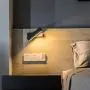 Combuh LED Indoor Dimmable Bedroom Wall Lights Rotatable 3 Color Temperature Changing Bedside Wall Lighting Fixtures Modern Wall Mount Sconces Reading Lights for Books Wall Lamp for Living Room Home