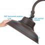 LEONLITE LED 14 Inch Gooseneck Barn Light, 4800lm 3000K Wet Location Rated, Photocell Included Swivel Head Dusk to Dawn Outdoor Wall Light, 40W Equivalent 250W ETL Certified, 5 Years Warranty-Brown