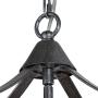 LOG BARN Farmhouse Chandelier, Lantern Chandelier Light Fixture for Dining Room, Foyer, Entryway, 4-Light Wood Kitchen Island Lighting