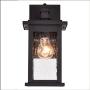 MICSIU Dusk to Dawn Sensor Outdoor Wall Mount Light Fixture Photocell Exterior Wall Sconces 1 Lighting Lantern Textured Black Finish with Clear Seedy Glass ( 1 Pack)