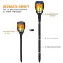 Fatpoom Solar Lights Upgraded, Flickering Flame Solar Torches Lights Waterproof Outdoor Lighting Solar Powered Pathway Lights Landscape Decoration Lighting Auto On/Off for Patio Driveway, 2Pack