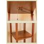 Garwarm LED Shelf Floor Lamp -Asian Wooden Frame-Tall Lights with Organizer Storage Display Shelves-Modern Standing Lamps for Living Room Bedrooms,Brown