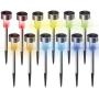 Dream Master Solar Lights Outdoor, Stainless Steel LED Landscape Lighting Solar Powered Outdoor Lights Solar Garden Lights for Pathway, Walkway, Patio, Yard, Lawn - 12 Pack (Multicolor)