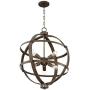 Galaxy Oil Rubbed Bronze Orb Cage Pendant Chandelier 25'' Wide Industrial 6-Light Fixture for Dining Room House Foyer Kitchen Island Entryway Bedroom Living Room - Possini Euro Design