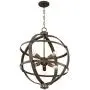 Galaxy Oil Rubbed Bronze Orb Cage Pendant Chandelier 25'' Wide Industrial 6-Light Fixture for Dining Room House Foyer Kitchen Island Entryway Bedroom Living Room - Possini Euro Design