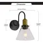 Lucidce Sconces Wall Lighting Industrial Vintage Bathroom Lighting Fixtures Over Mirror 1 Light Matt Black and Brushed Brass Rustic Single Wall Lamp for Dining Room Bedroom