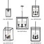 4 Light VINLUZ Oil-Rubbed Bronze Foyer Pendant Light Industrial Vintage Square Wide Cage Farmhouse Chandelier for Dining Room Foyer Entryway Kitchen