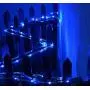 Lychee 16.5ft 50LED Waterproof Solar Power String 1.2 V, Daylight White, with Light Sensor, Outdoor Rope Lights, Ideal for Christmas, Party, Wedding (Blue)