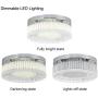 Horisun LED Flush Mount Ceiling Light, Modern Dimmable LED Ceiling Light, K9 Crystal Polished Chrome Pendant Light for Livingroom, Dinning Room, Kitchen, Bedroom, Balcony, 2640LM, 4000K, ETL Listed