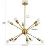 Brushed Gold Sputnik Chandelier Lighting 10 Light,Mid Century Modern Pendant Light Fixtures for Dining Room,Kichen,Living Room Brushed Gold Sputnik Chandelier Lighting 10 Light,Mid Century Modern Pendant Light Fixtures for Dining Room,Kichen,Living Room