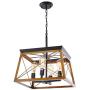 HMVPL 4 Lights Vintage Pendant Lighting Fixtures, Farmhouse Swag Chandeliers Hanging Lamp Ceiling Island Light for Kitchen Dining Room Bedroom Foyer Hallway Front Door